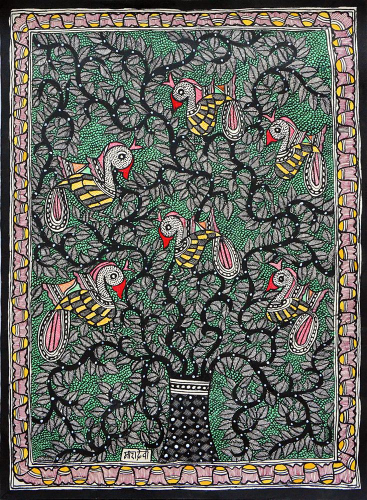 Local Tribal Artist-Traditional Art-Madhubani-9