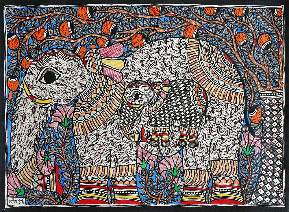 Local Tribal Artist-Traditional Art-Madhubani-12