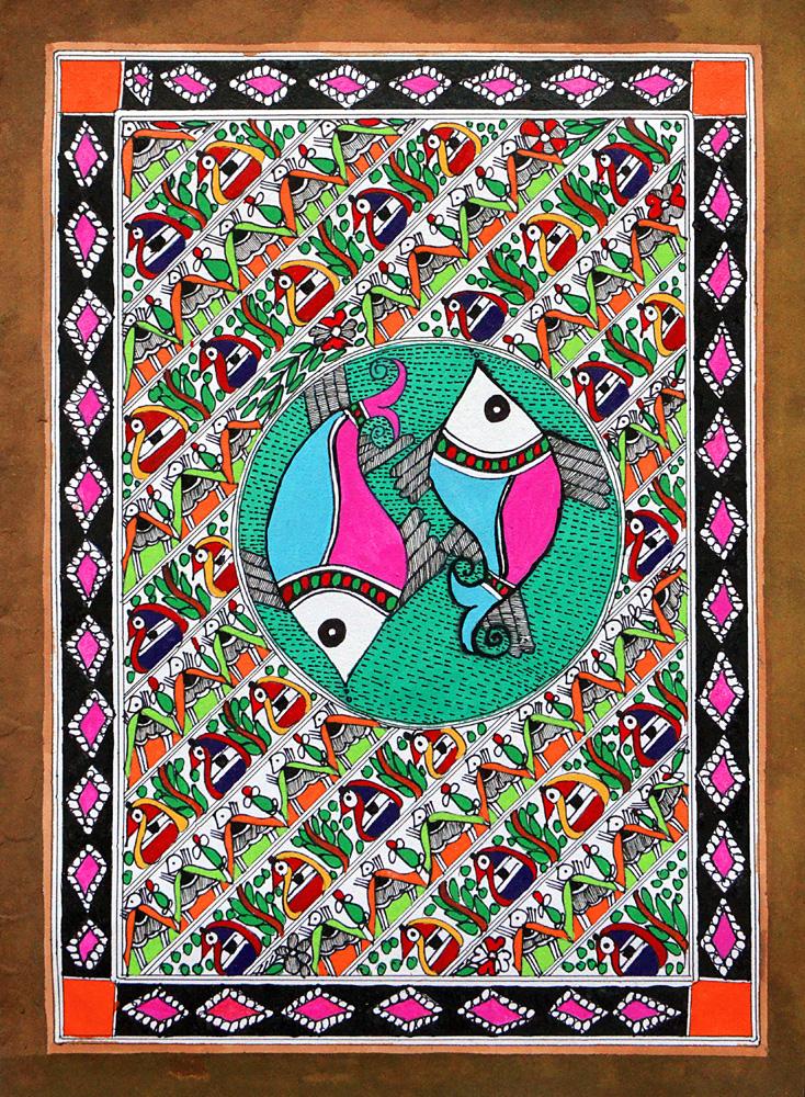 Local Tribal Artist-Traditional Art-Madhubani-13