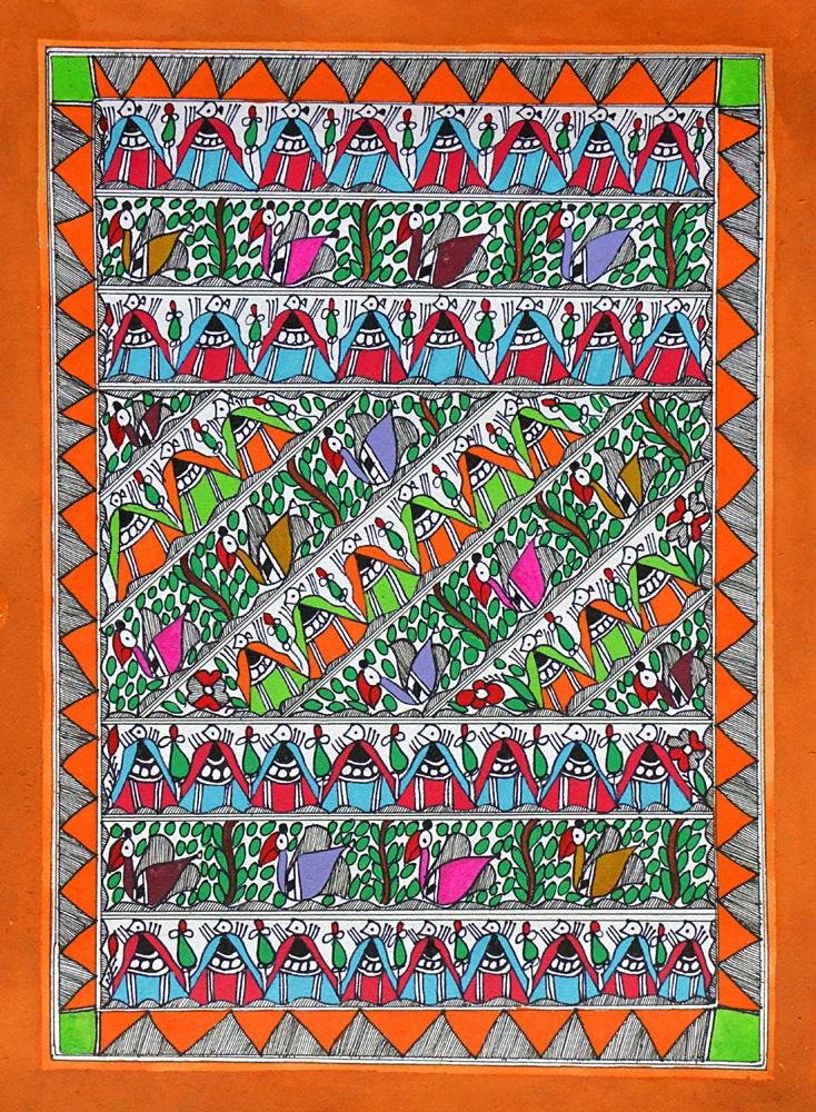 Local Tribal Artist-Traditional Art-Madhubani-14