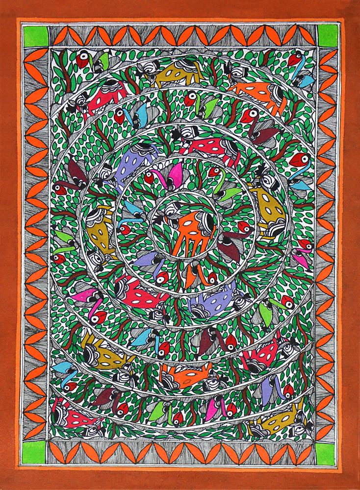 Local Tribal Artist-Traditional Art-Madhubani-15