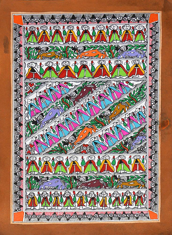 Local Tribal Artist-Traditional Art-Madhubani-16