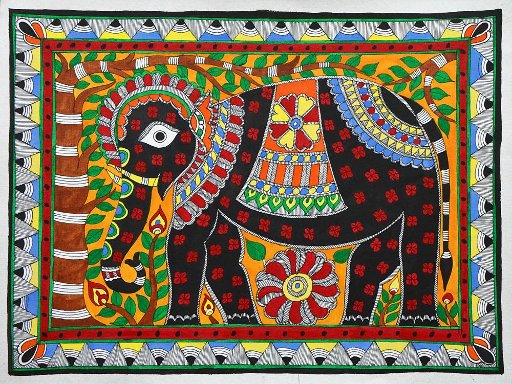 Local Tribal Artist-Traditional Art-Madhubani-19