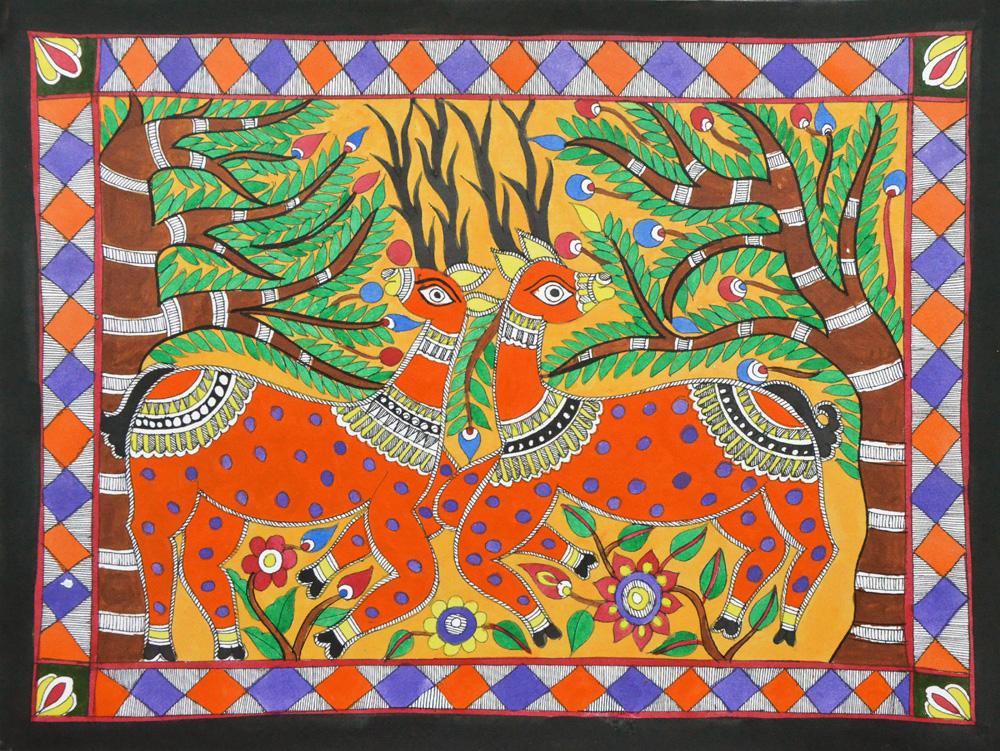 Local Tribal Artist-Traditional Art-Madhubani-20