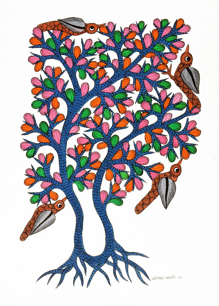 Dwarka Paresh-Traditional Art-Gond Painting-7