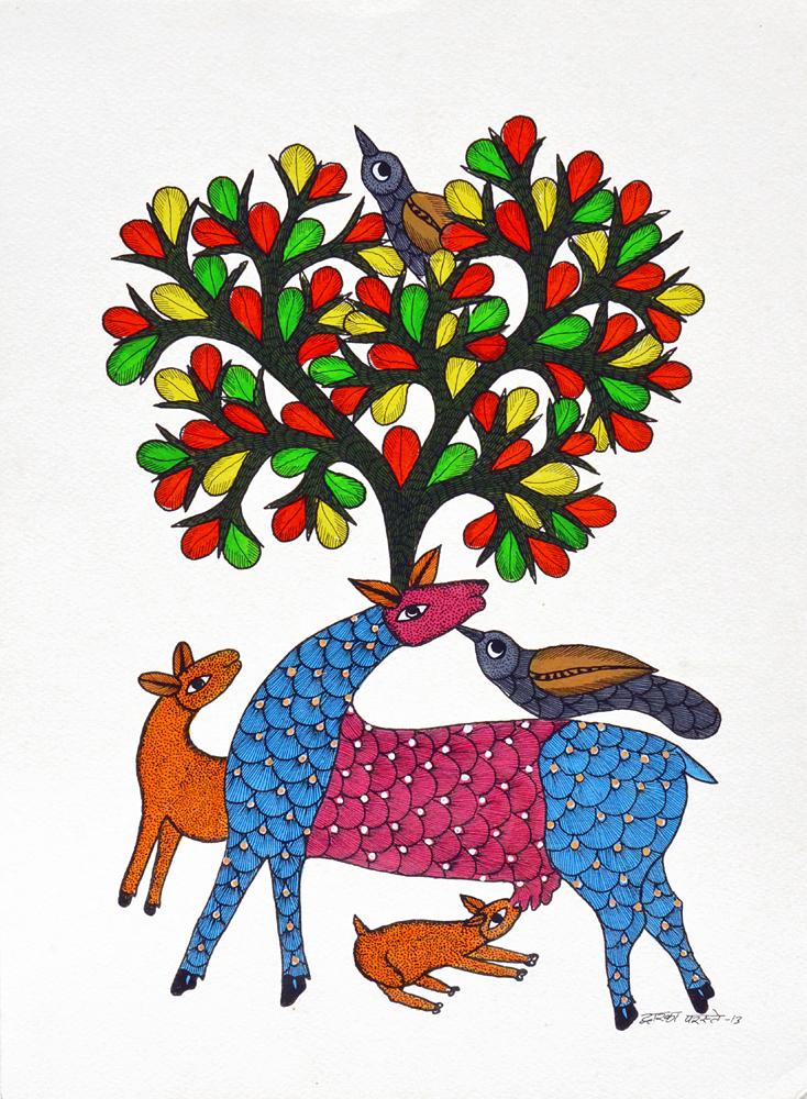 Dwarka Paresh-Traditional Art-Gond Painting-10