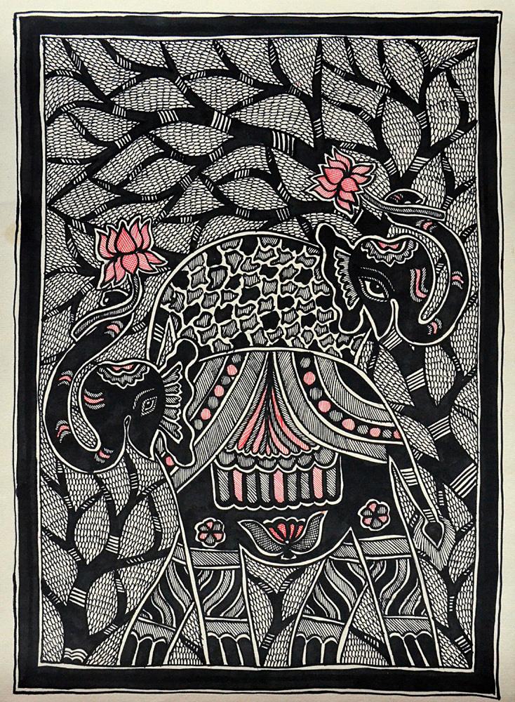 Local Tribal Artist-Traditional Art-Madhubani-2