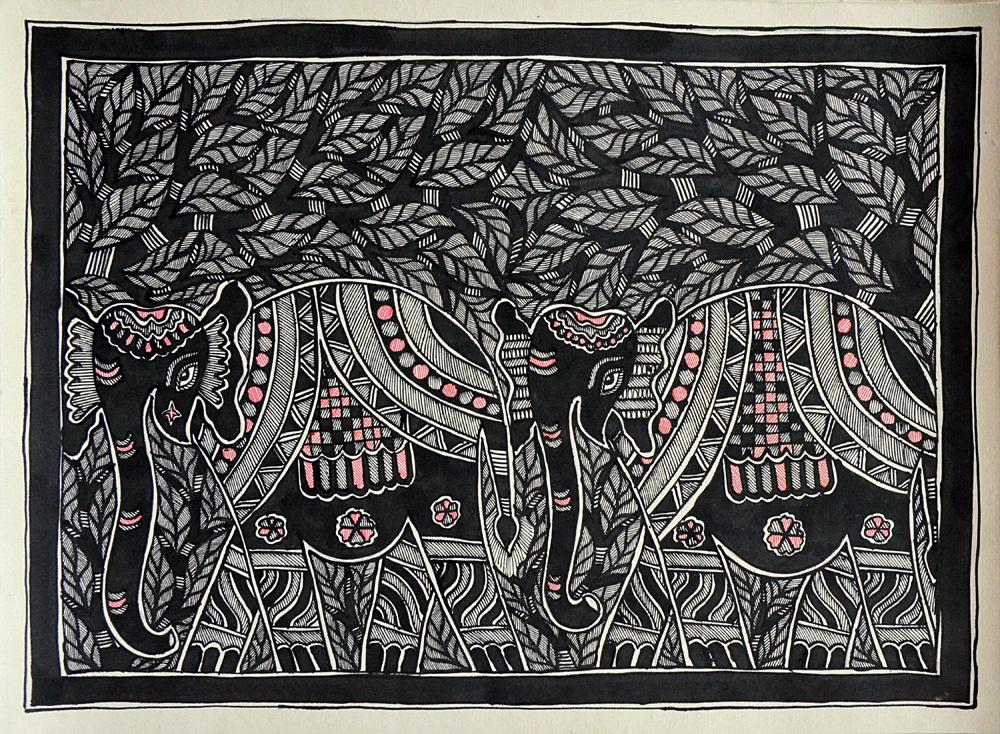 Local Tribal Artist-Traditional Art-Madhubani-5