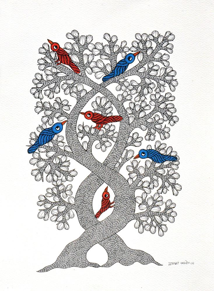 Dwarka Paresh-Traditional Art-Gond Painting-4