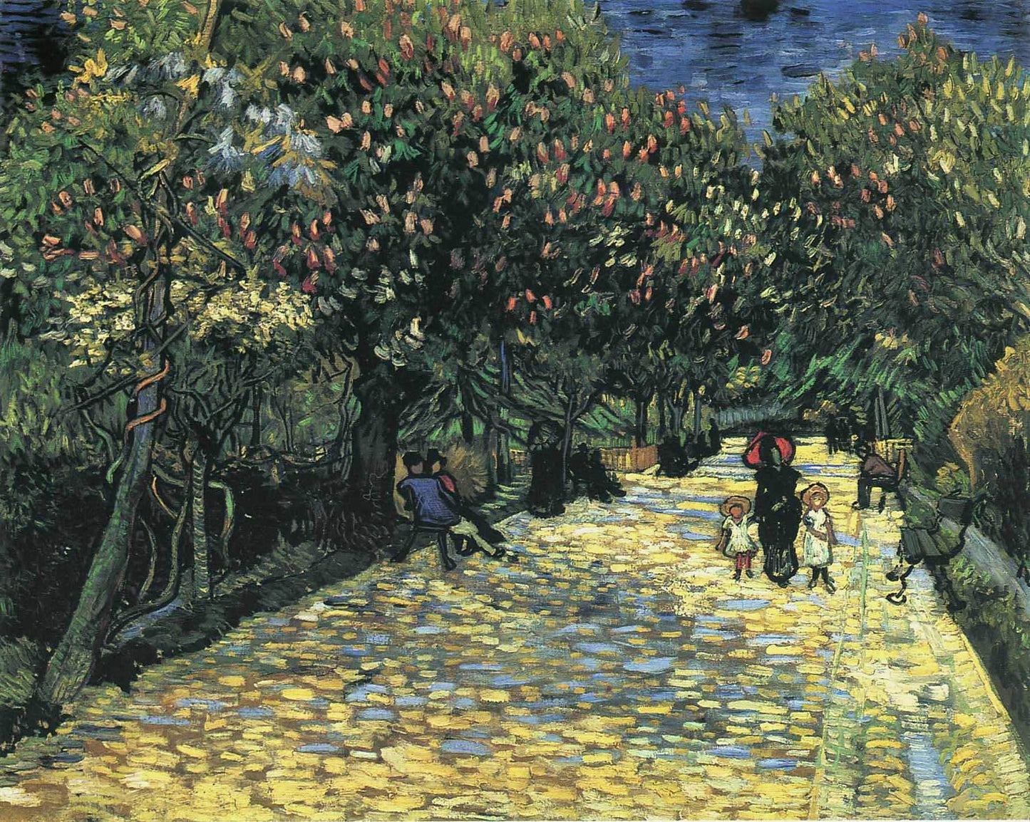 Avenue with Flowering Chestnut Trees at Arles, 1889