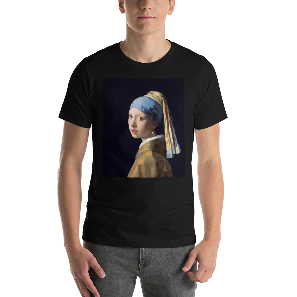 Girl-With-A-Pearl-Earring-Cotton-Art-Tee-For-Men