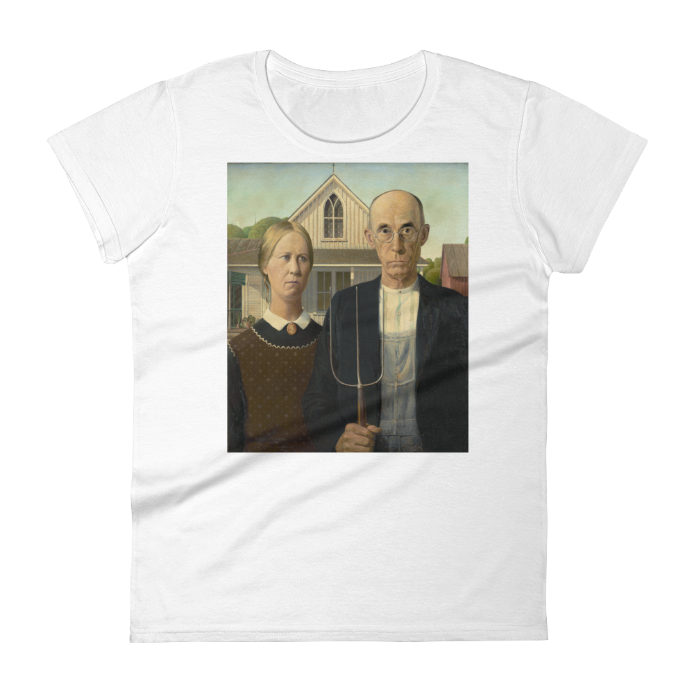 American-Gothic-Cotton-Art-Tee-For-Women