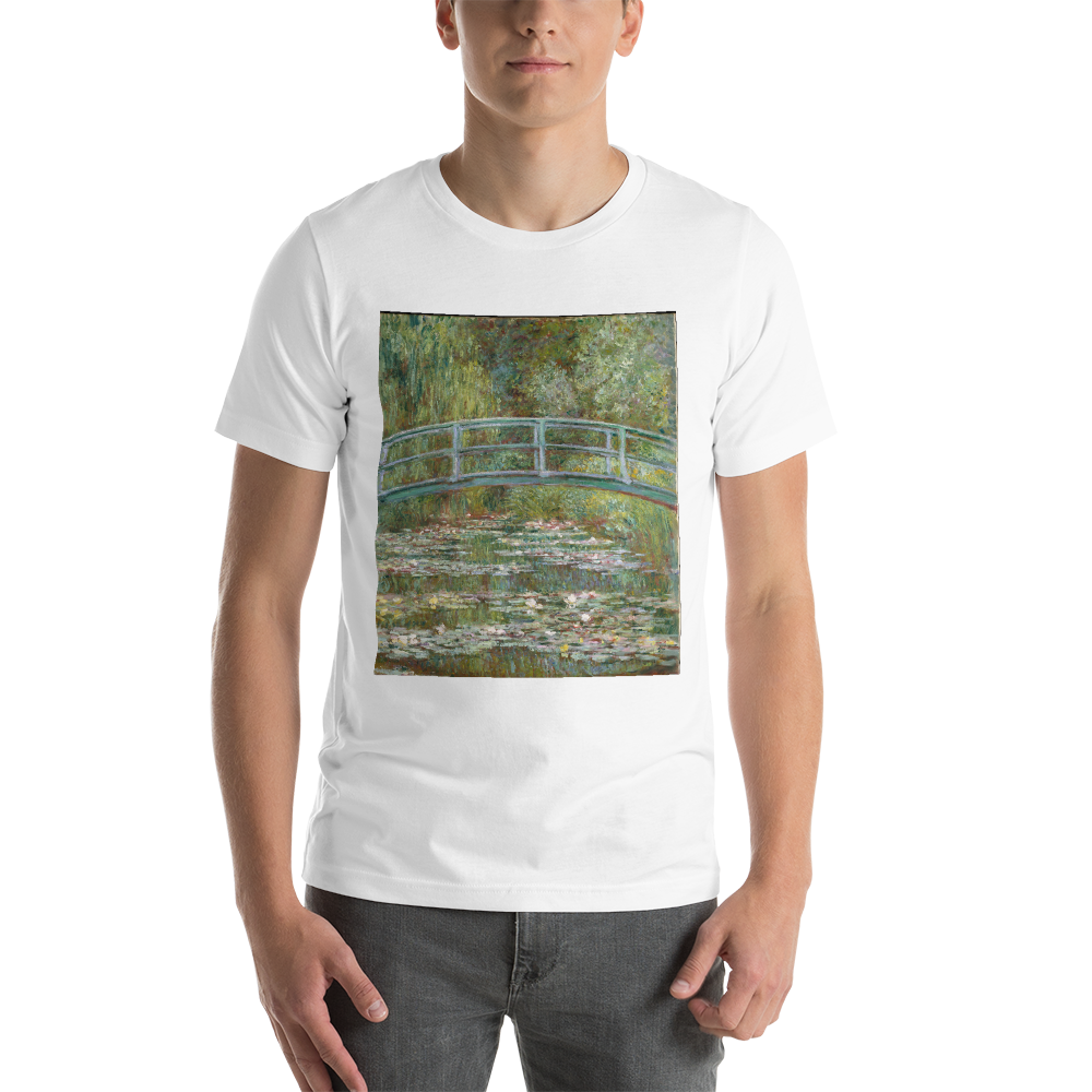 The-Water-Lily-Pond-Cotton-Art-Tee-For-Men