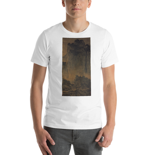 Travelers-Among-Mountains-And-Streams-Cotton-Art-Tee-For-Men